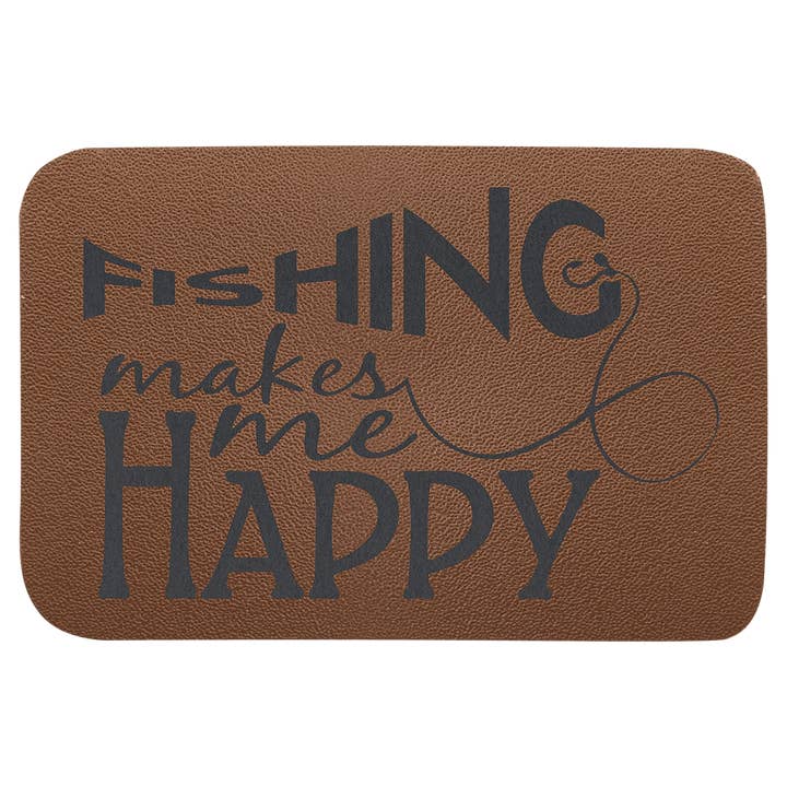 Acential Drinkware - Wholesale Patch - Custom Logo Genuine Leather Patch With Adhesive Backing