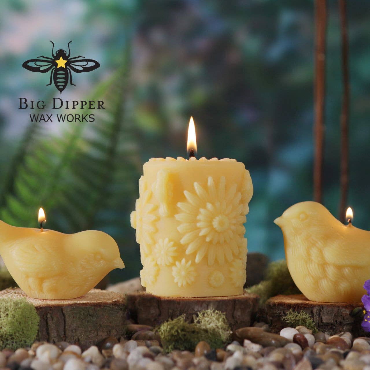 Big Dipper Wax Works - Wholesale Pillar Candle - Pillar Candle – Pure Beeswax – Handcrafted Floral Design2
