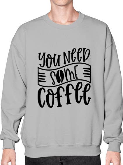 necesitas algo de café 1815# - café - Sudadera - Cuello redondo para venta al por mayor de tshirt unlimited