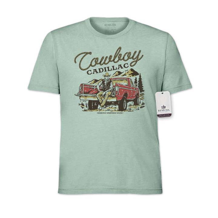 Cowboy Cadillac - Adult Unisex Western Tee T-Shirt for wholesale by Remuda Western Wear