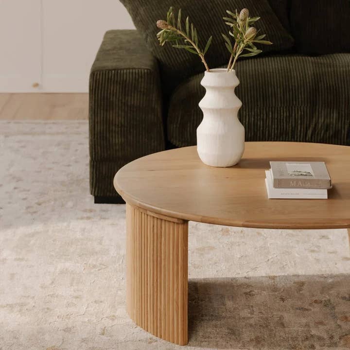 LOOMLAN - Wholesale Coffee Table - Penny Solid Oak Top Round Coffee Table39