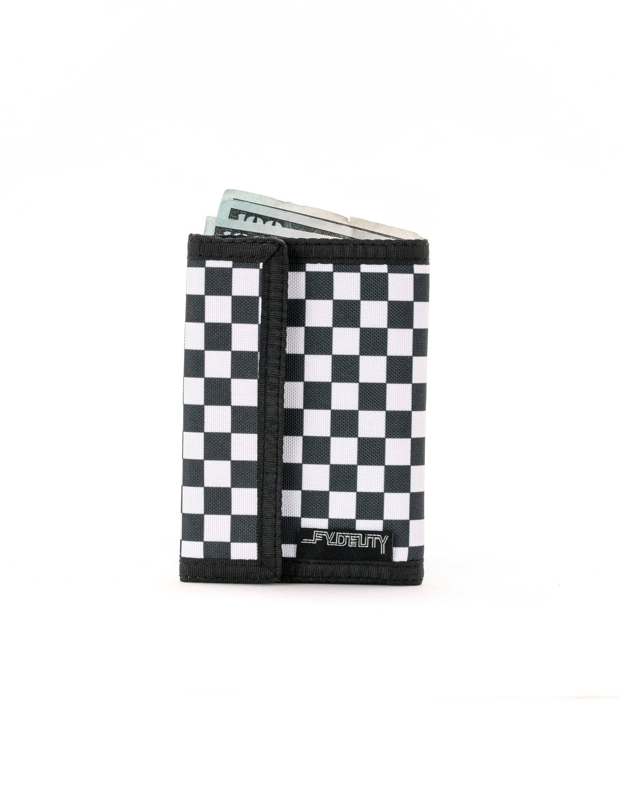 Fydelity - Wholesale Wallet - Unisex - 80701: 80's Wallet | RFID Blocking | Recycled RPET | Checkered Indy6