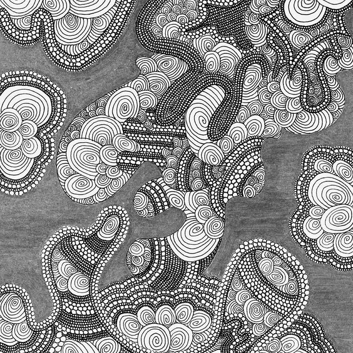 Dessin de Cercle n°75 <br> Un sur un Million <br> Impression sur Toile pour la vente par Michel Keck LLC