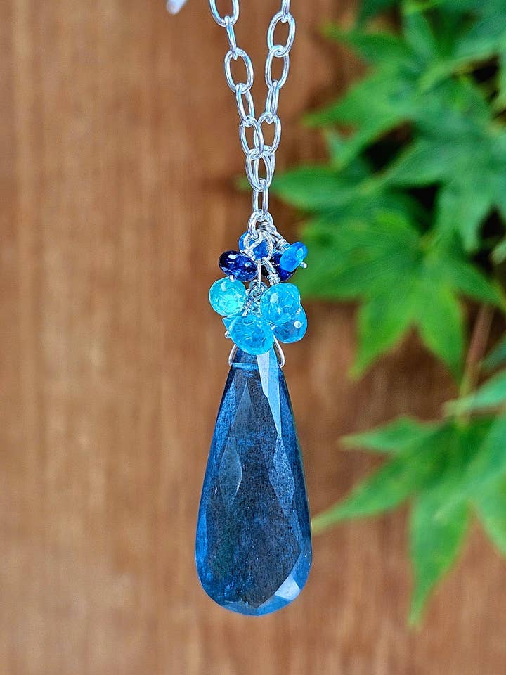 Moss Aquamarine halskæde NBL4024 for engroshandel hos KRISTIN FORD Jewelry With Meaning