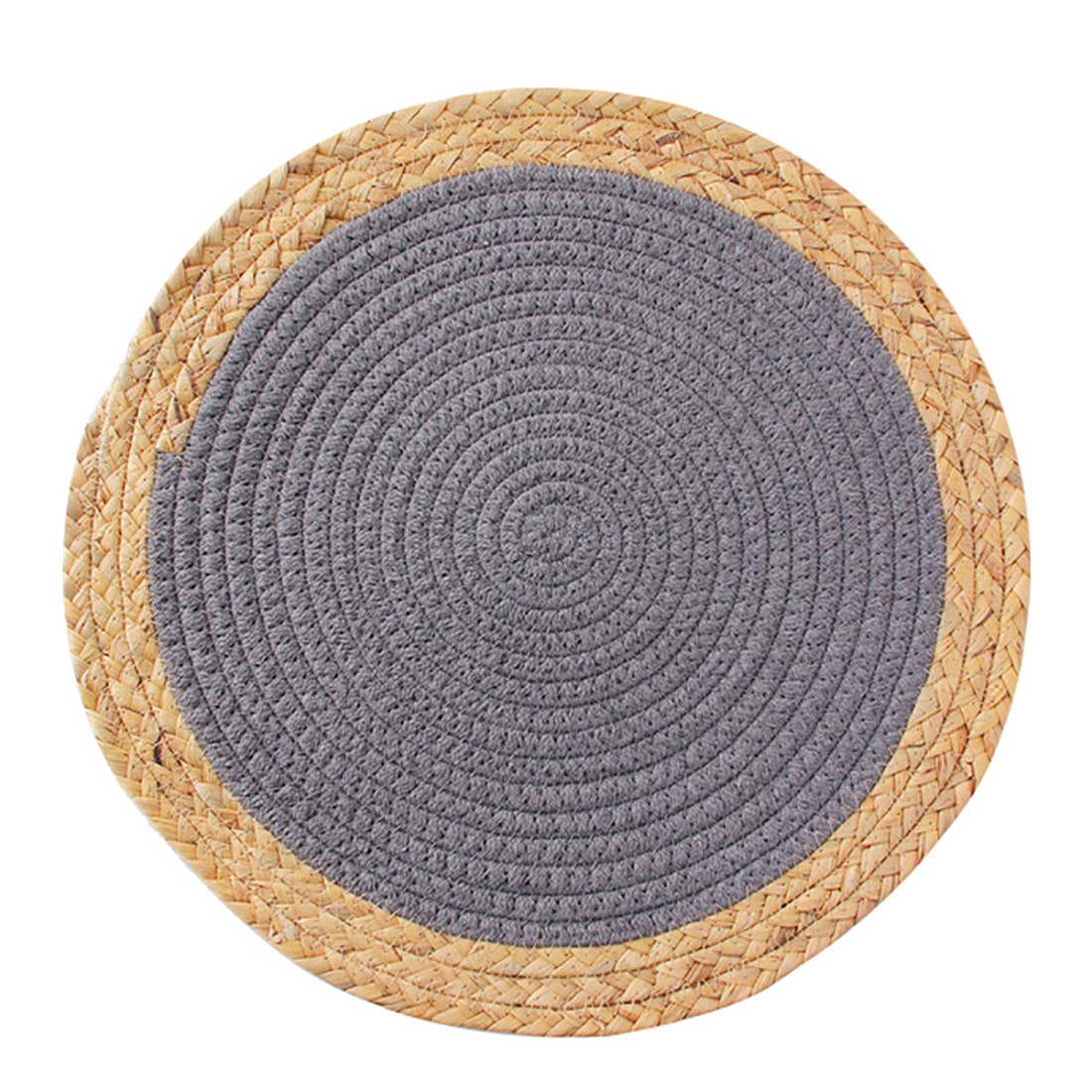 Fennco Styles – wholesale Placemat – Hand-Woven Rattan Cotton Braided Rope Placemat1