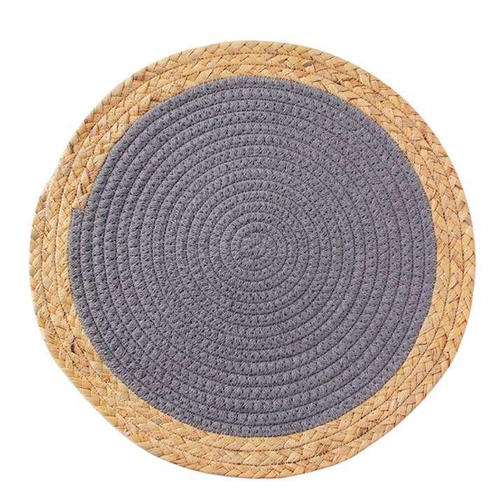 Fennco Styles - Wholesale Placemat - Hand-Woven Rattan Cotton Braided Rope Placemat1
