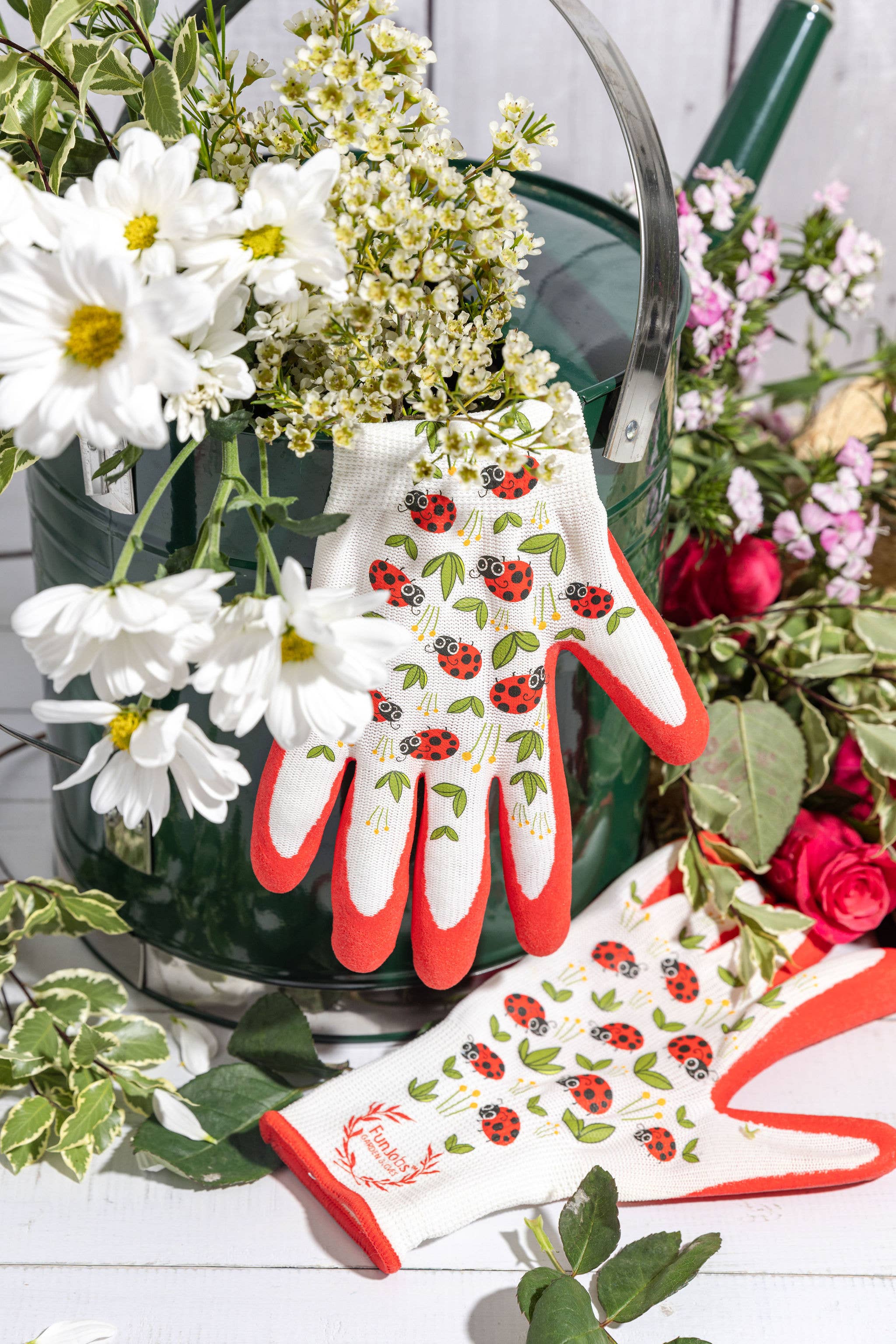 FunJobs Garden Gloves - Venta al por mayor Guantes de jardín - Guantes de jardín FunJobs con diseño de mariquitas11