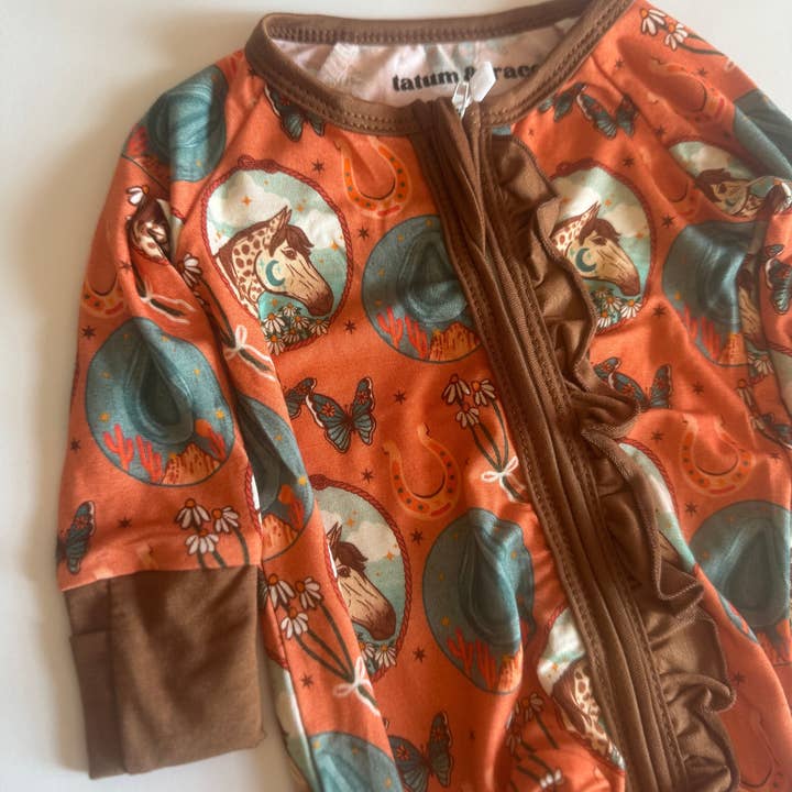 Peach Pony Ruffle Bamboo Sleeper and other Purchase Wholesale bamboo sleeper. Free Returns & Net 60 Terms on Faire trending on Faire.