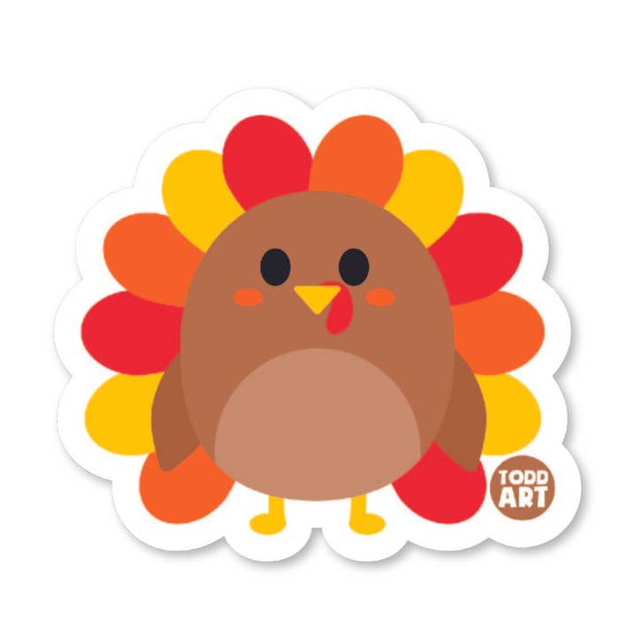 Turkey Sticker for wholesale by Boo Boo Buddies