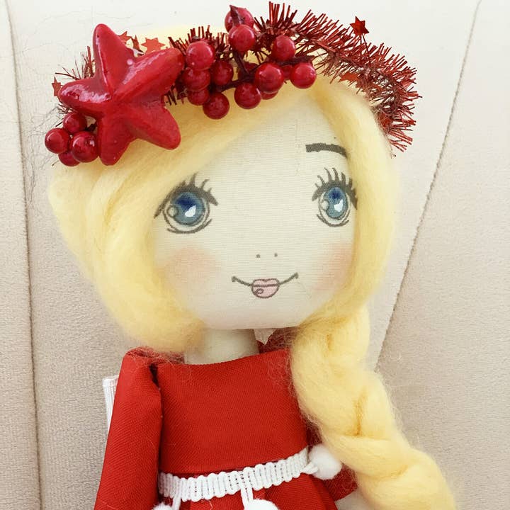 RACHA - Vendita all'ingrosso Bambola - Bambini - Angelo: bambola di stoffa di cotone di Natale - modello unico1