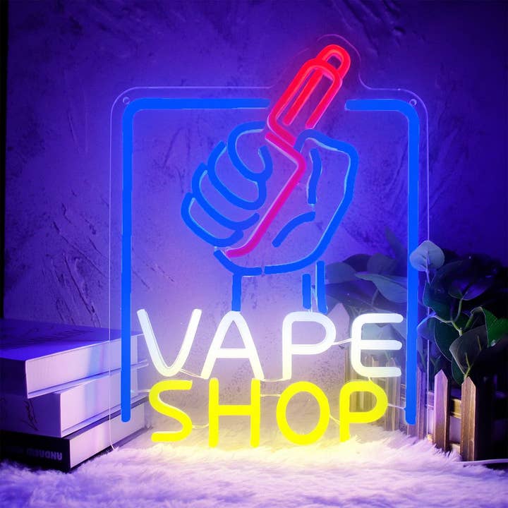 Vape Shop Rygende neonskilt for engroshandel hos Aoos Custom