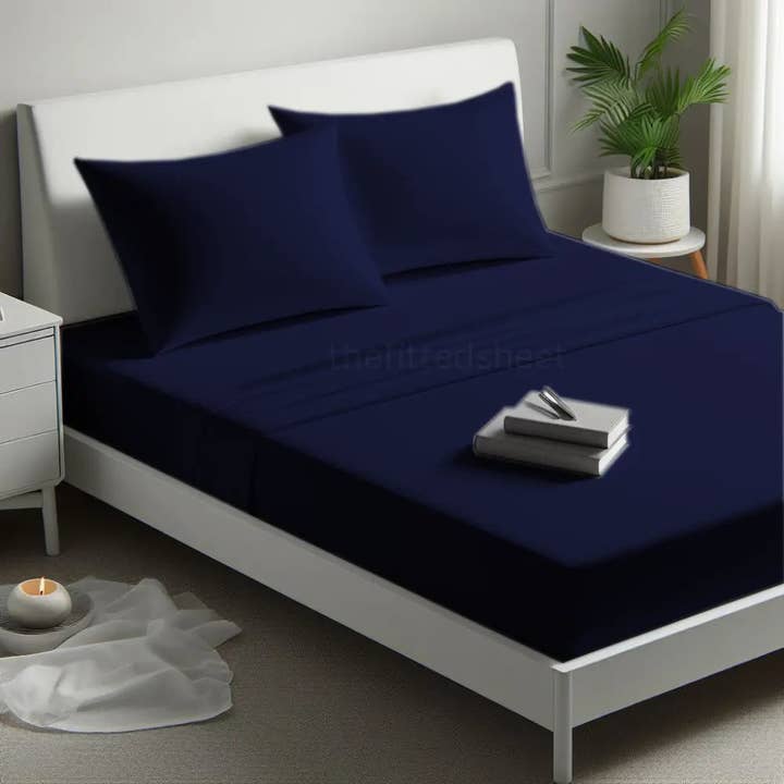 The Fitted Sheets – wholesale Fitted sheets – Blue Microfiber fitted sheet 10 Inches Deep 100% Polyester4