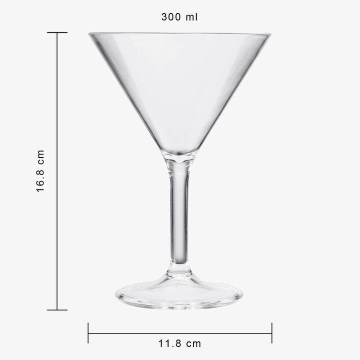 The Wine Savant / Khen Glassware - Vente Verres à cocktail/alcool - Verres à martini incassables en acrylique transparent | Ensemble de 62