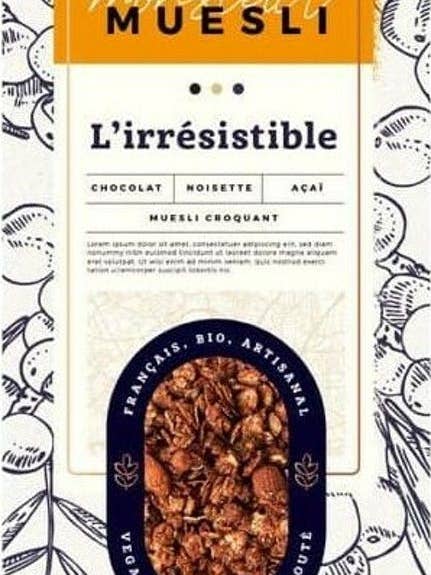 Biologische knapperige chocolademuesli „Irresistible” voor wholesale door Monsieur muesli