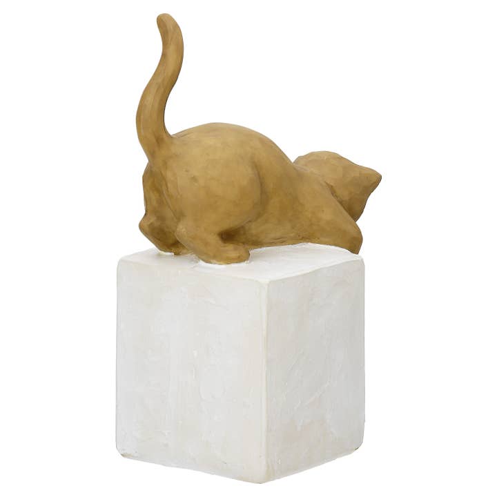 brown Charlie Cat Figure, Edgeseater H.18.5 cm for wholesale on Faire3