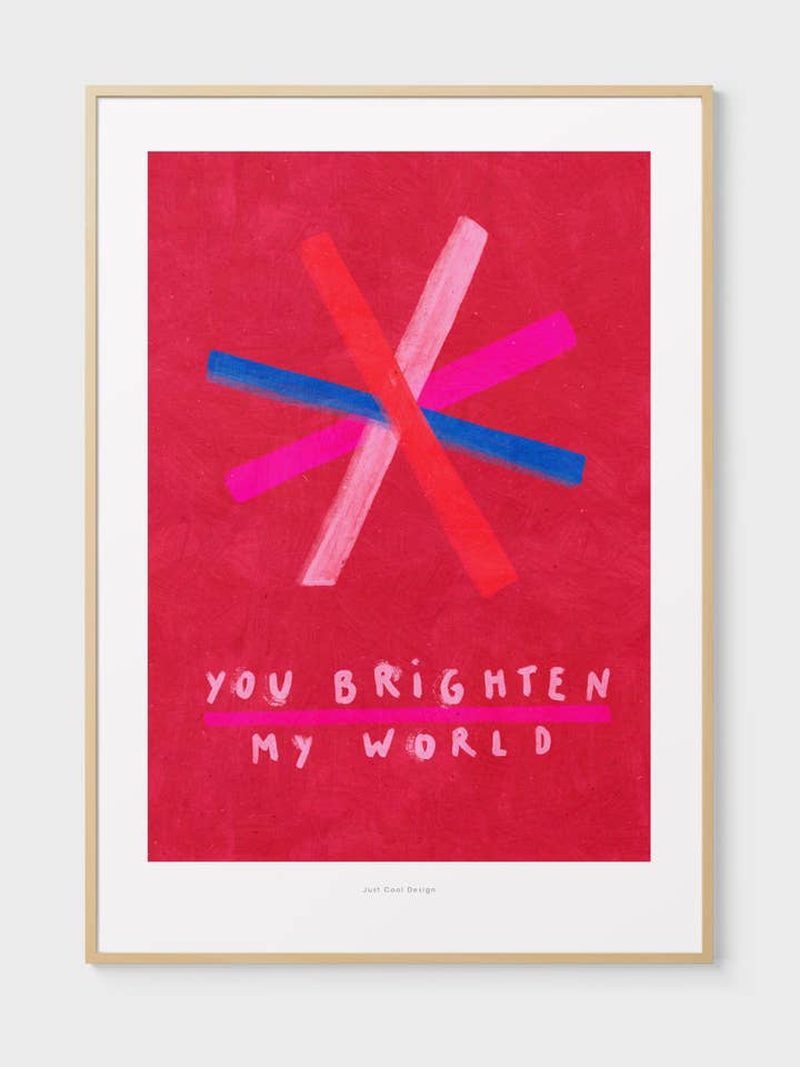 Du erhellst meine Welt | A4-3 Stern Illustration Kunstdruck für den Großhandel von Just Cool Design