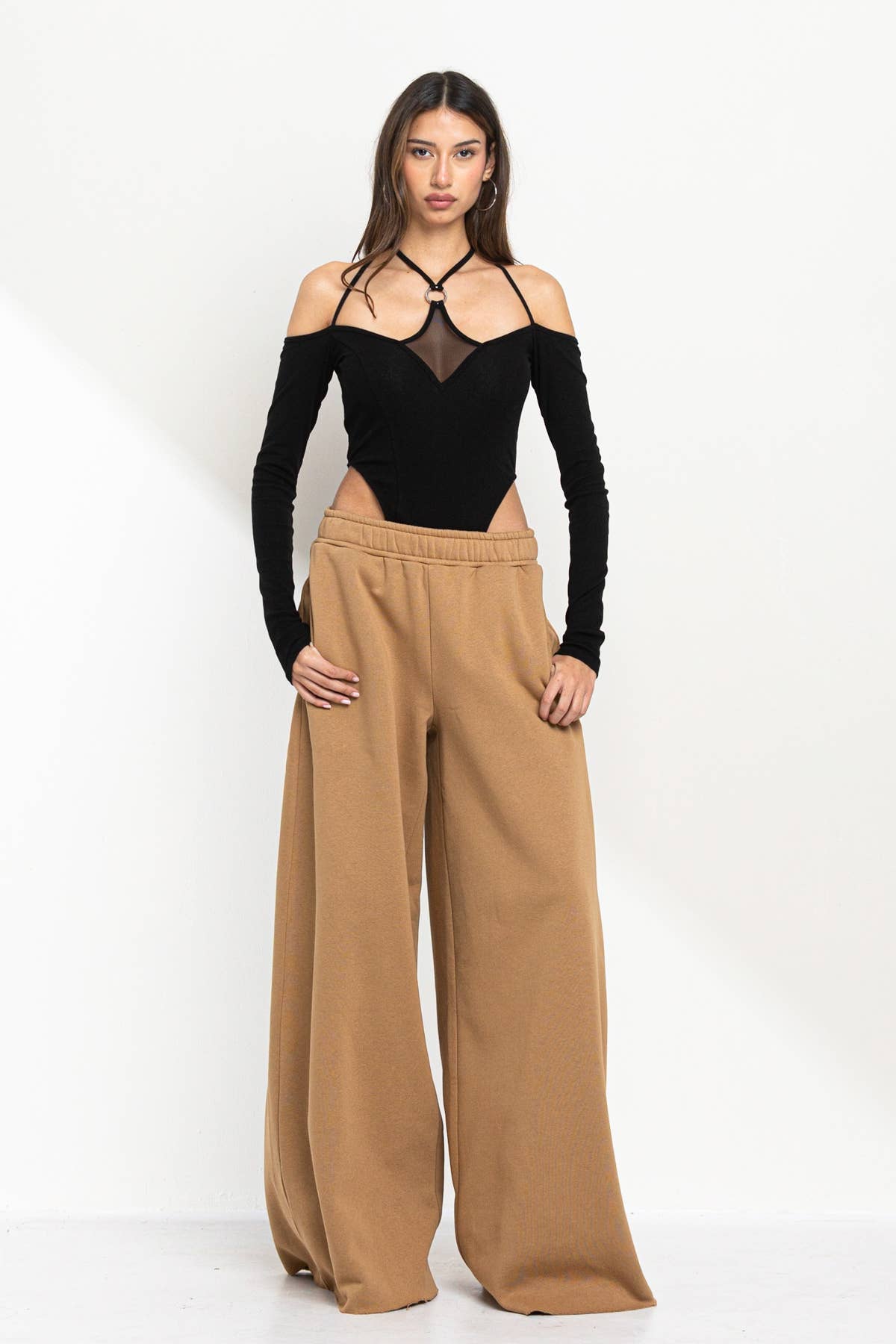 No Vacancy - Vendita all'ingrosso Pantaloni sportivi/da jogging loungewear - Donna - Pantaloni sportivi casual in pile a gambe larghe