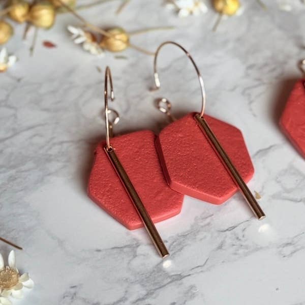 Quirks of Art co. - Wholesale Dangle Earrings - Clay and Brass Earrings | Cleo5