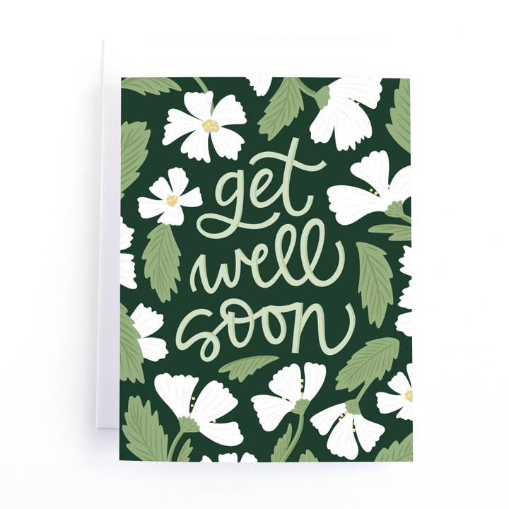 Cartão Floral Get Well Soon por atacado de Pedaller Designs