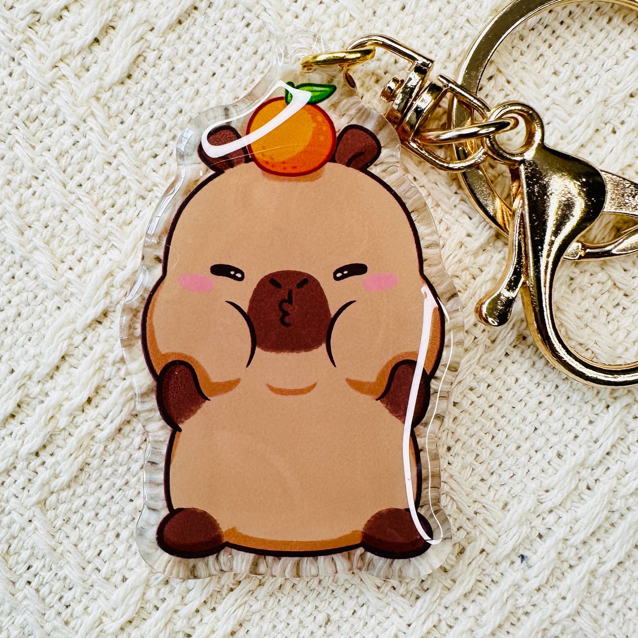 CapyFun - Wholesale Keychain - Women's - Capybara Acrylic Keychain Cute Kawaii Dumpling Boba Tea Coffee Ice Cream Reading Orange Ramen Foodie Hot Pot Holiday Gift For Her36