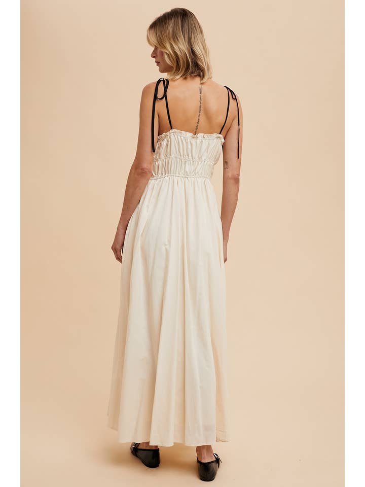 In Loom - Wholesale Dress - Women's - COTTON BLEND CONTRAST TRIM MAXI DRESS8