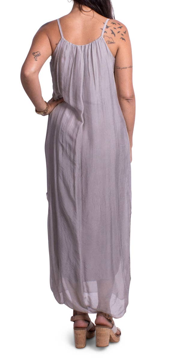 Gigi Moda - Wholesale Dress - Women's - Silk Spaghetti Maxi Dress11