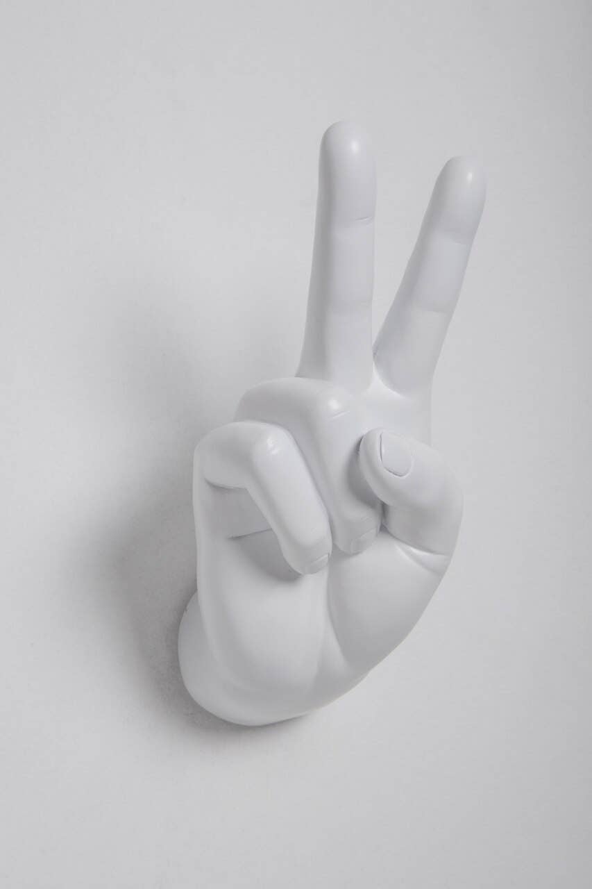 Interior Illusions Plus - Wholesale Wall Accent - Peace Hand Wall Mounted hook sculpture - 8.5" tall1