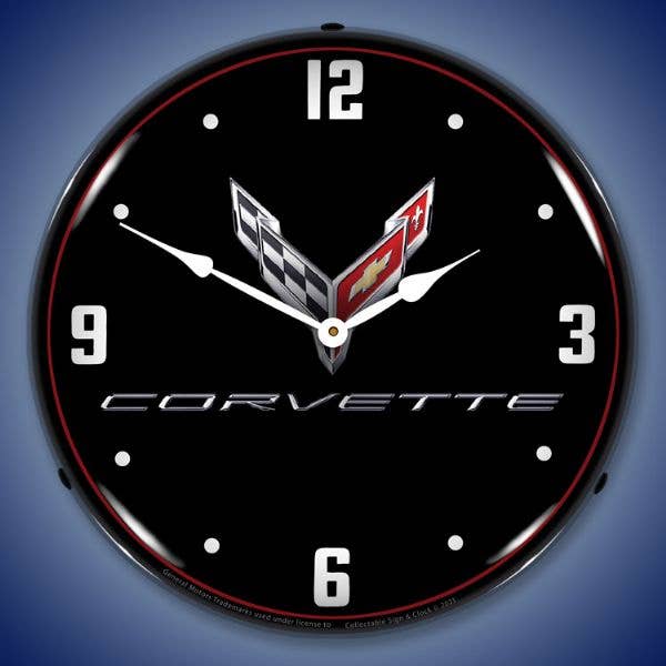C8 Corvette Black Tie for wholesale by Collectable Sign and Clock LLC.