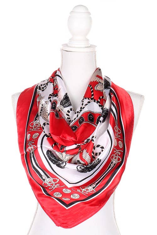 ASSORTED Royalty Vintage Decor Silk Imitation Scarves for wholesale on Faire2