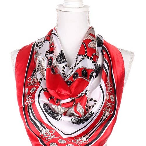 ASSORTI Écharpes Imitation Soie Décor Vintage Royalty en vente sur Faire2