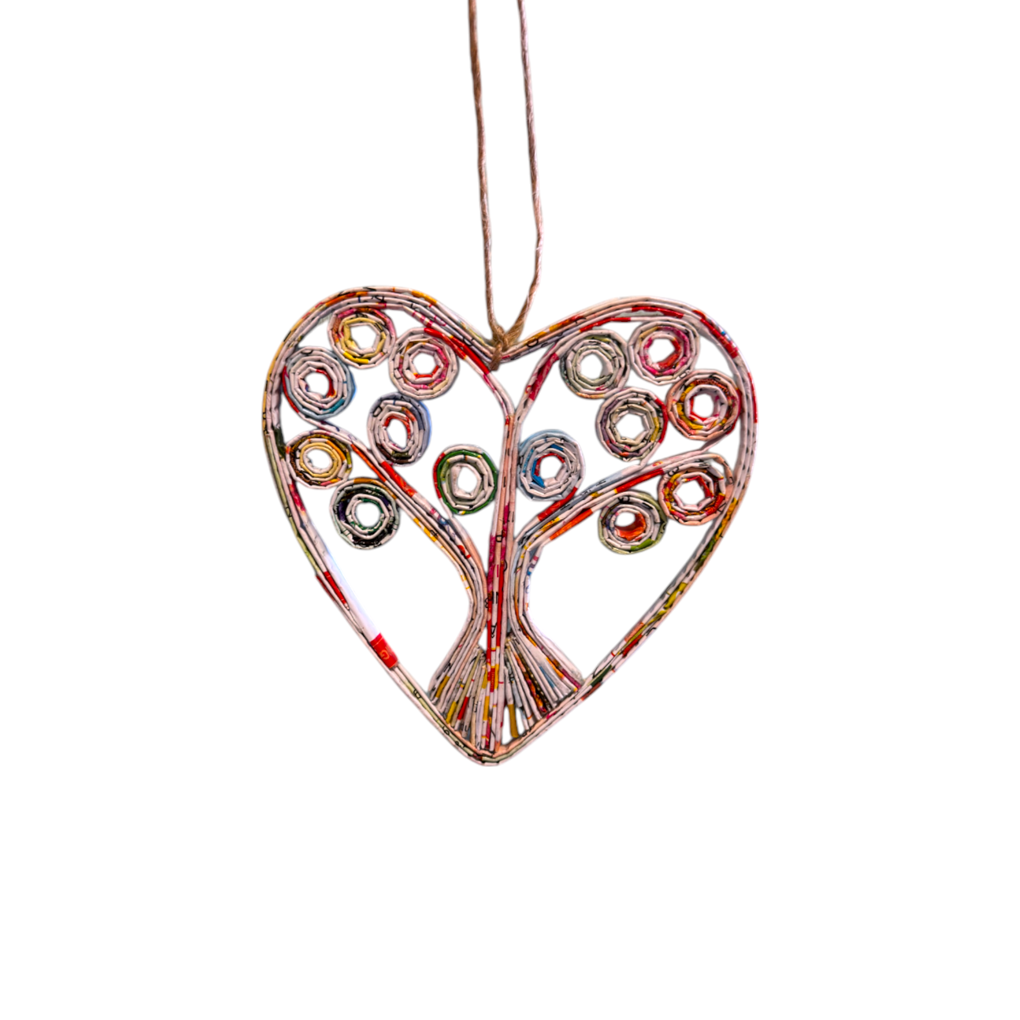 The Upcycled Paper Company - Wholesale Ornament - Heart Tree Of Life Ornament - Recycled Paper1