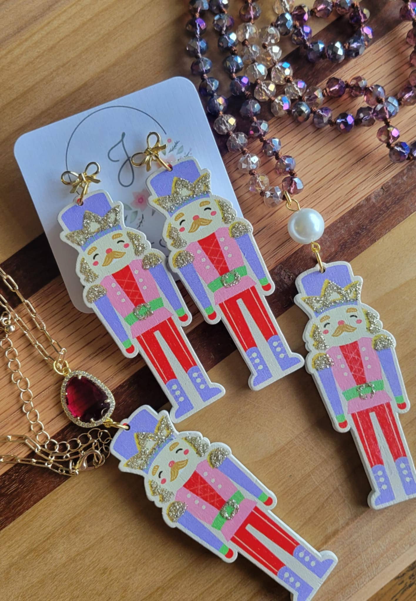 JEMdesigns - Wholesale Pendant/Charm Necklace - Purple Nutcracker Necklaces