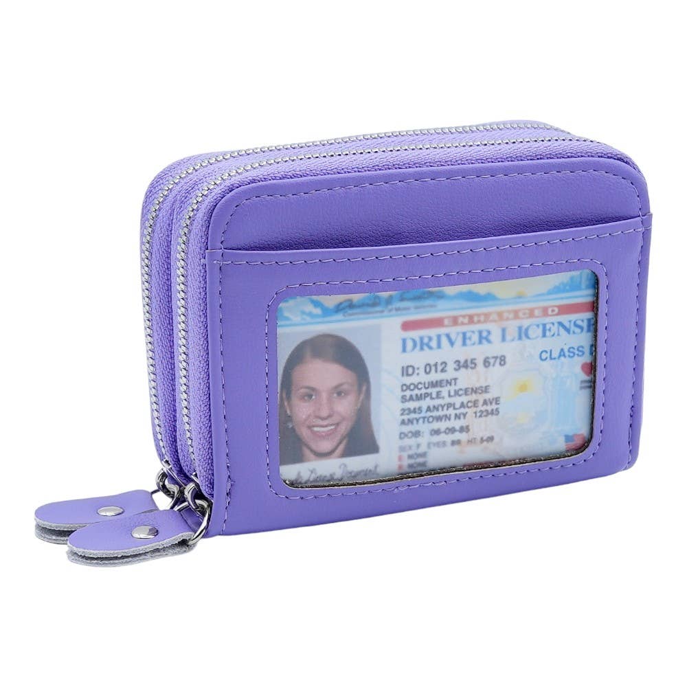 American Leather Goods - Wholesale Wallet - Women's - Leather Credit Card Holder with Zipper, Wallet for Women16