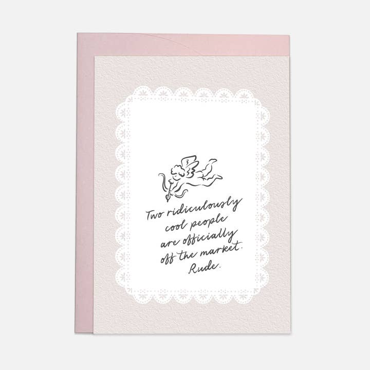 Hors du marché - carte de félicitations de mariage pour la vente par Kaart Blanche