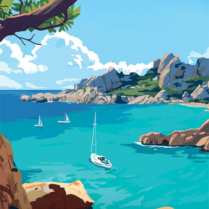 Sardinia - Travel poster for wholesale by Artcamia