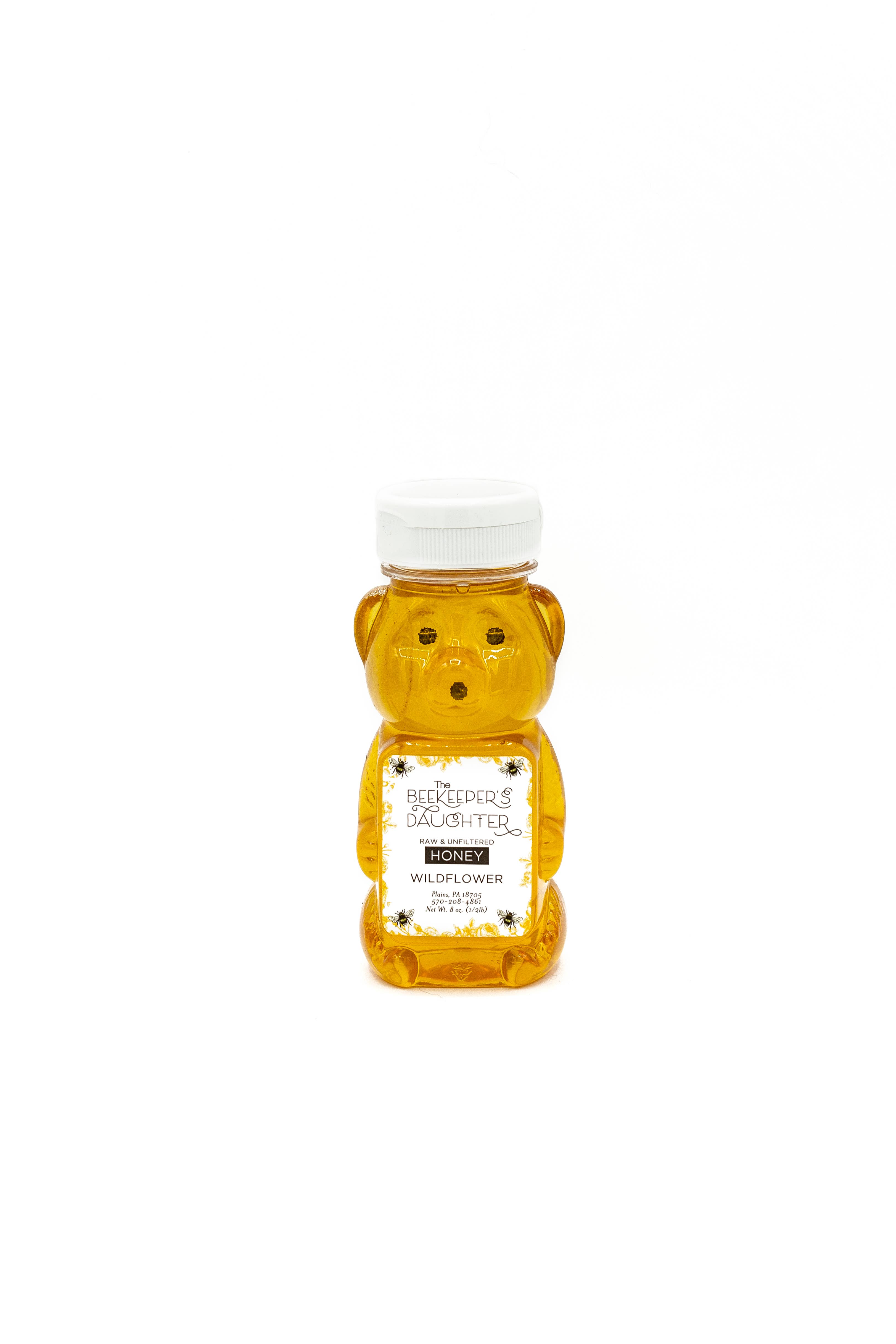 The Beekeeper's Daughter - Wholesale Honey - 8oz Honey  Bear - Raw Wildflower Honey1