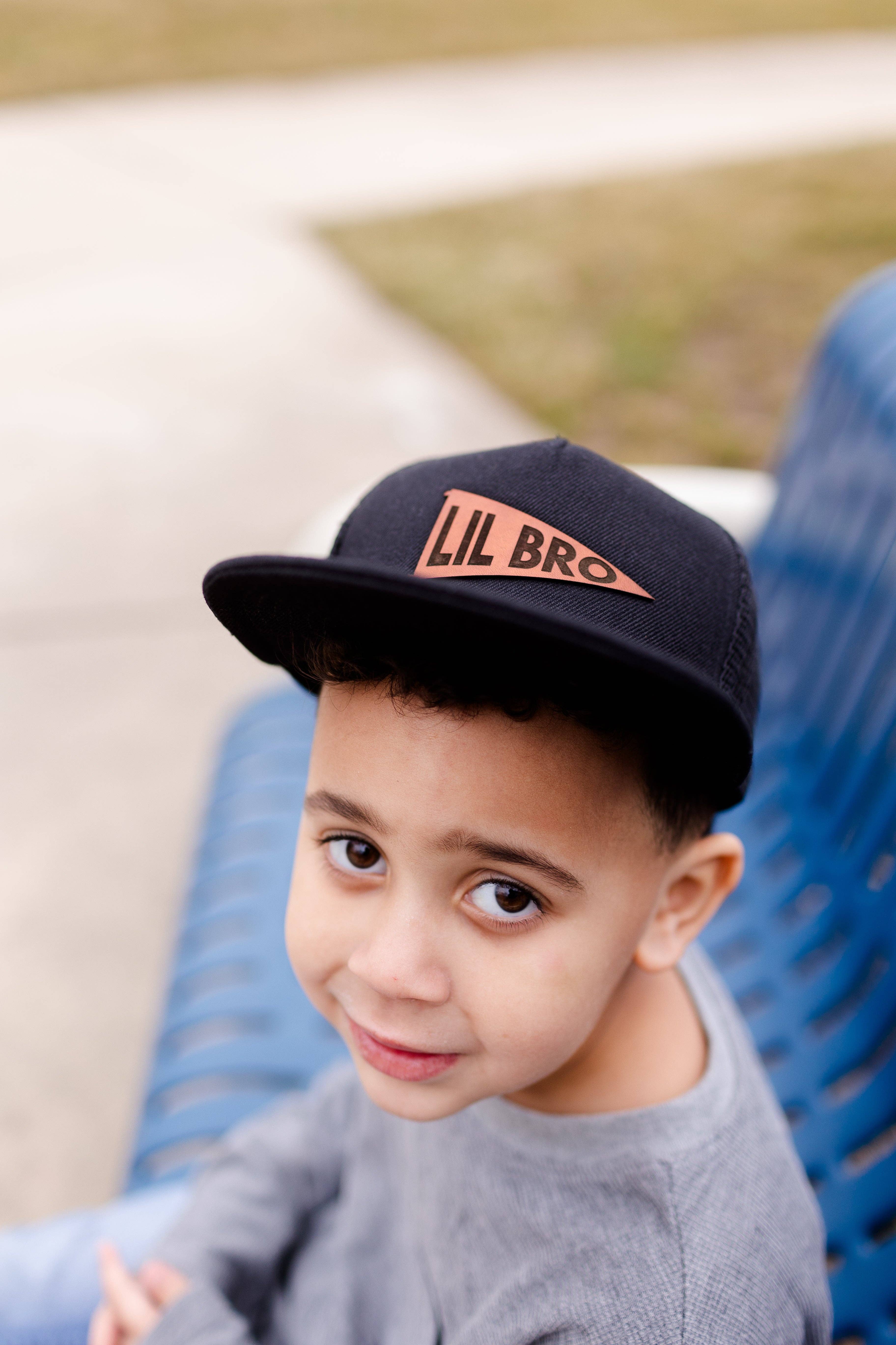 Left Grain - Wholesale Kids Hat - Kids - Big Bro and Lil Bro Pennant Leather Patch Kids Hat17