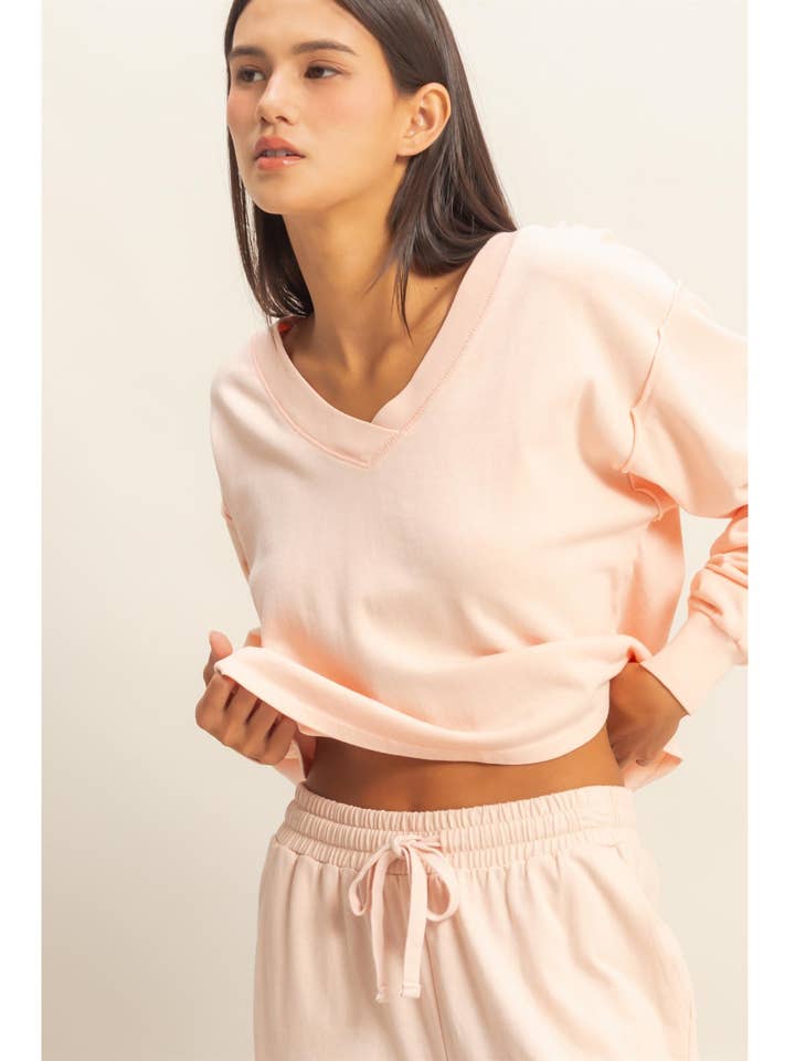 V-Neck Long Sleeve Crop Top and other Purchase Wholesale double layered top. Free Returns & Net 60 Terms on Faire trending on Faire.