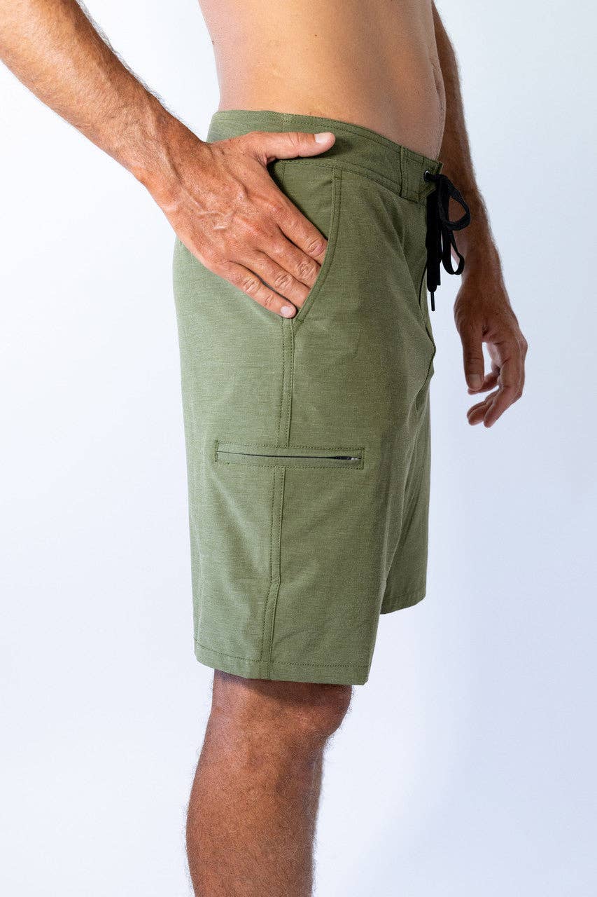 Maui Rippers - Wholesale Swim Shorts - Men's - Moss 21" Hybrid Boardshort3