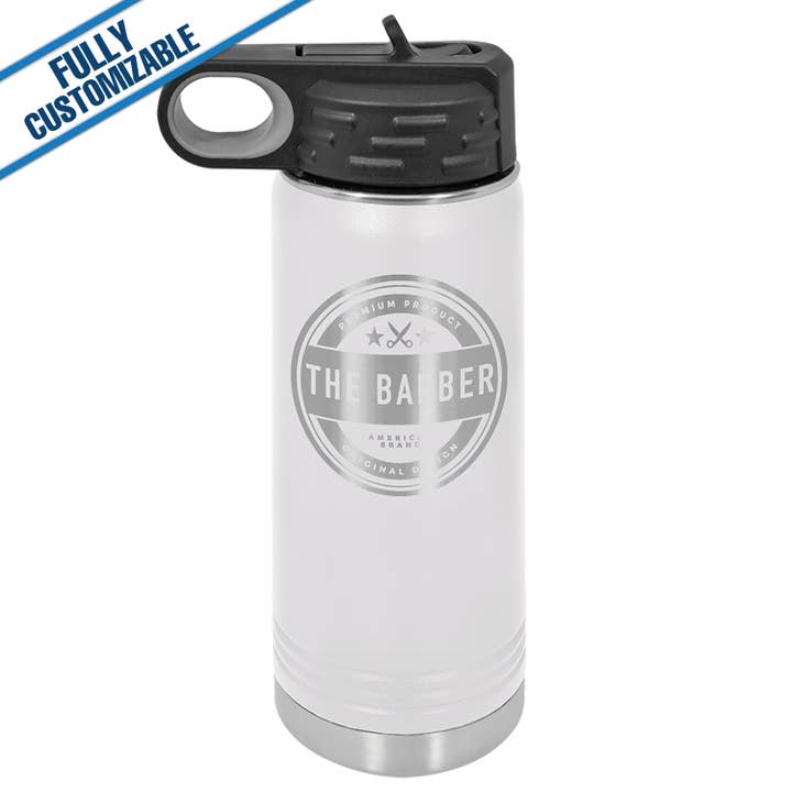 GiftWorksPlus - Wholesale Water Bottle - 20oz. Engraved Water Bottle with Straw - Fully Customizable13