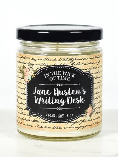 Jane Austen's Writing Desk Candle for wholesale by In the Wick of Time