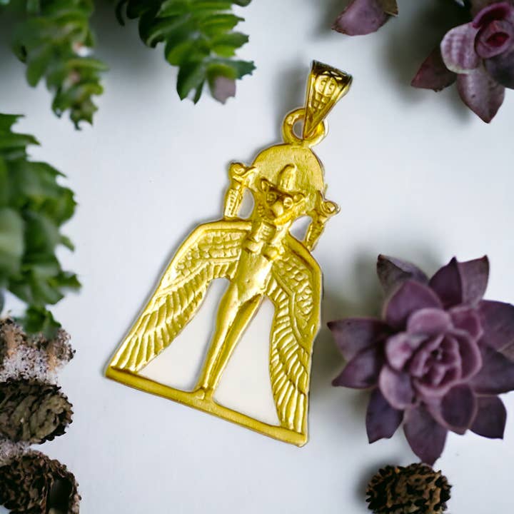 ALADDIN'S LAMP JEWELRY – wholesale Individual charm/pendant – Goddess Sekhmet The healer Gold Pendant6
