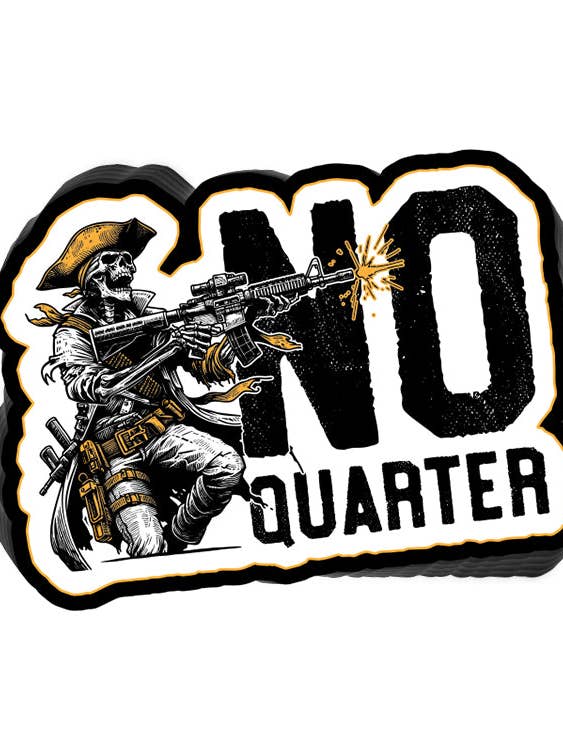 No Quarter AR15 Skeleton Decal for wholesale by Shield Republic