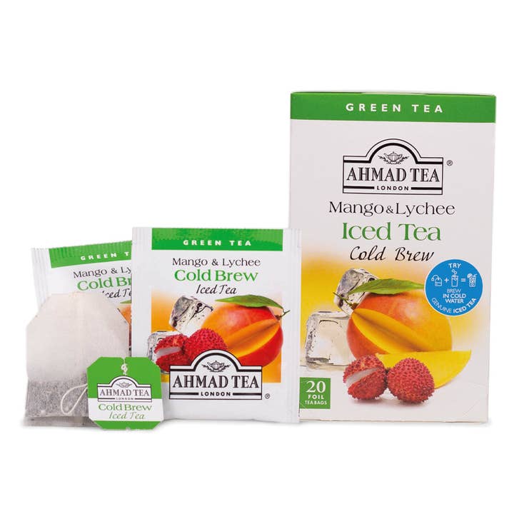 Ahmad Tea - Wholesale Tea Bags - 20 Teabag Cold Brew Mango & Lychee Green Tea6