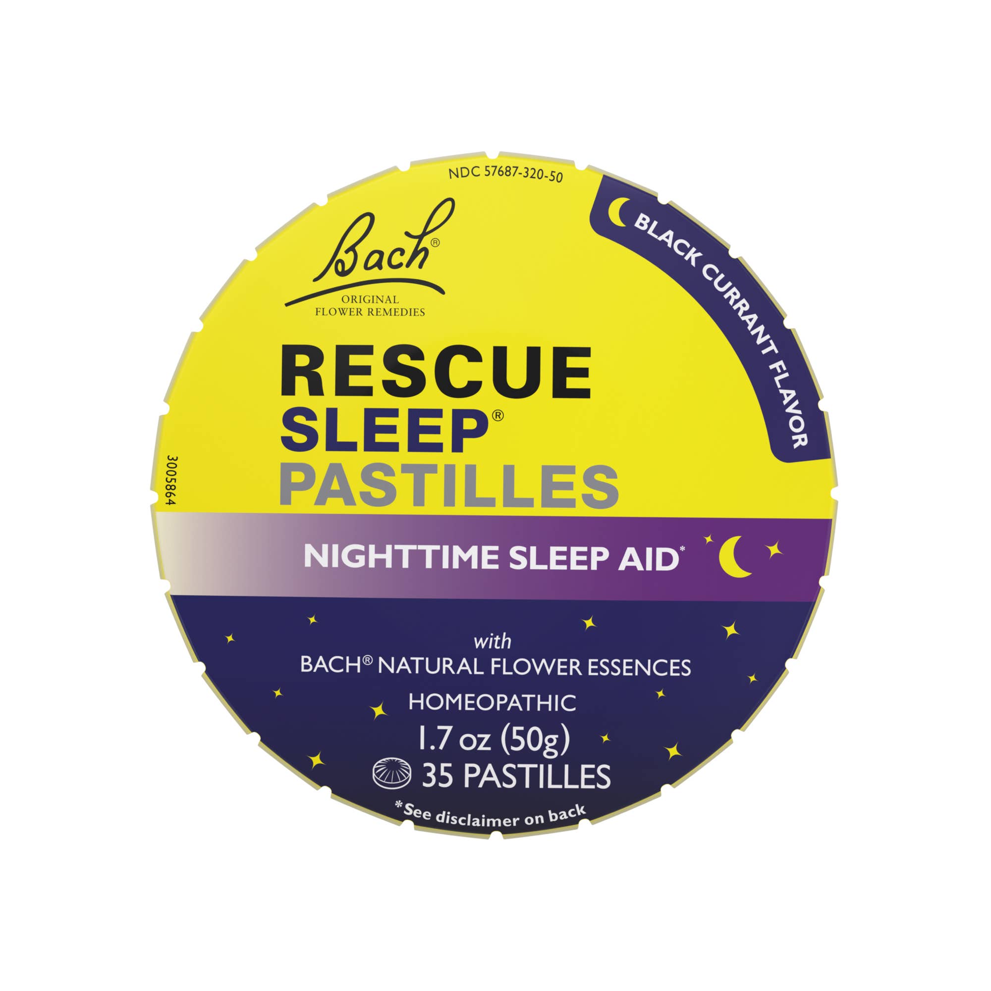 RESCUE & Bach Original Flower Remedies - Wholesale Oral Supplement/Vitamin - RESCUE Bach Sleep PASTILLES, Black Currant Flavor, Sleep Aid1