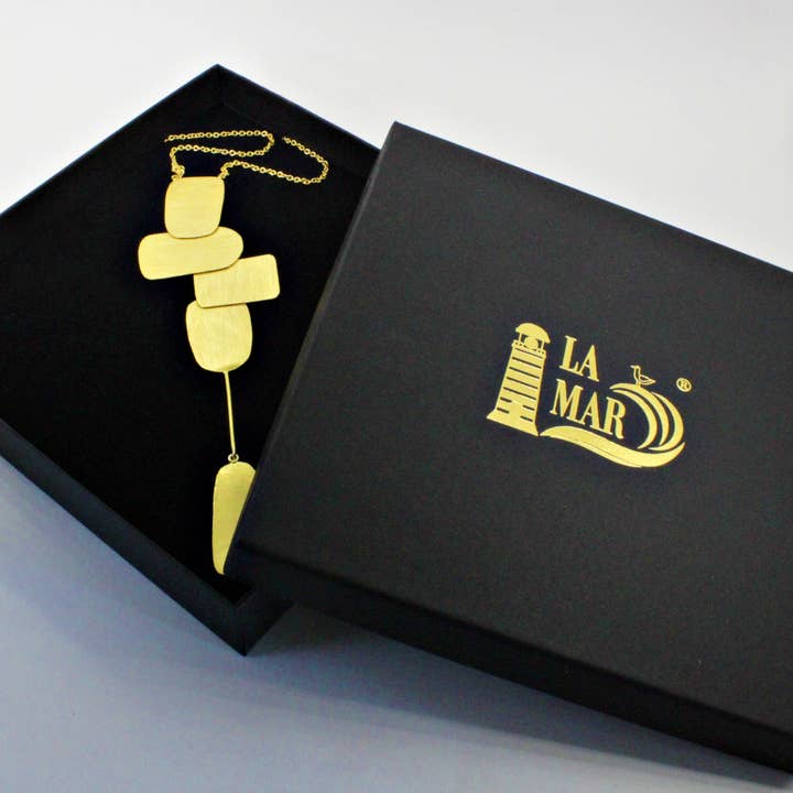 LA MAR - Wholesale Y-Neck/Lariat Necklace - Long MIRÓ necklace gold-plated5