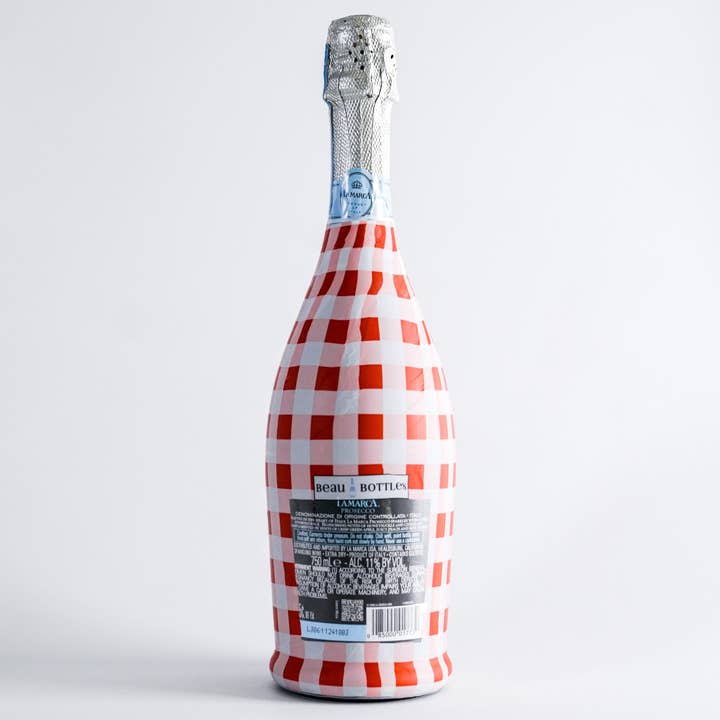 Beau Bottles - Wholesale Wine Gift Bag - Beau Bottles Red and White Gingham - Prosecco Collection3