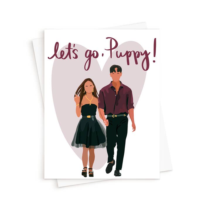 The Single’s Inferno Puppy Oppa Card for wholesale by Queen B Cards