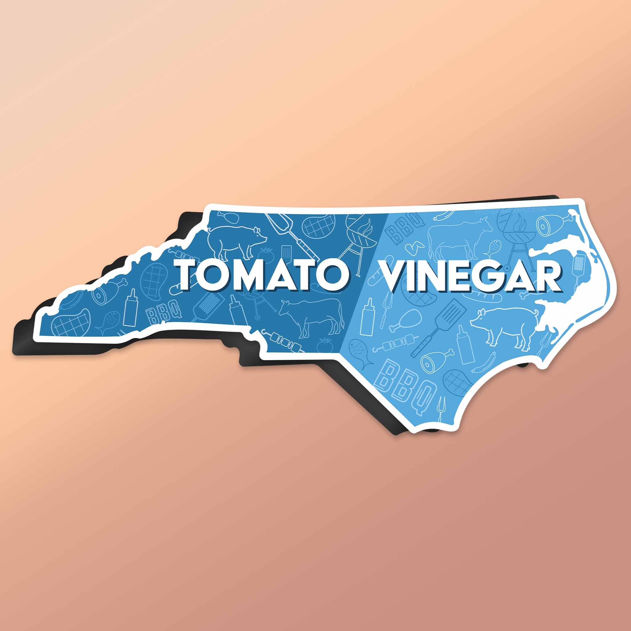 Sentinel Supply - Vente Aimants - Aimant de voiture carte BBQ de Caroline du Nord - Aimant flexible pour réfrigérateur NC0