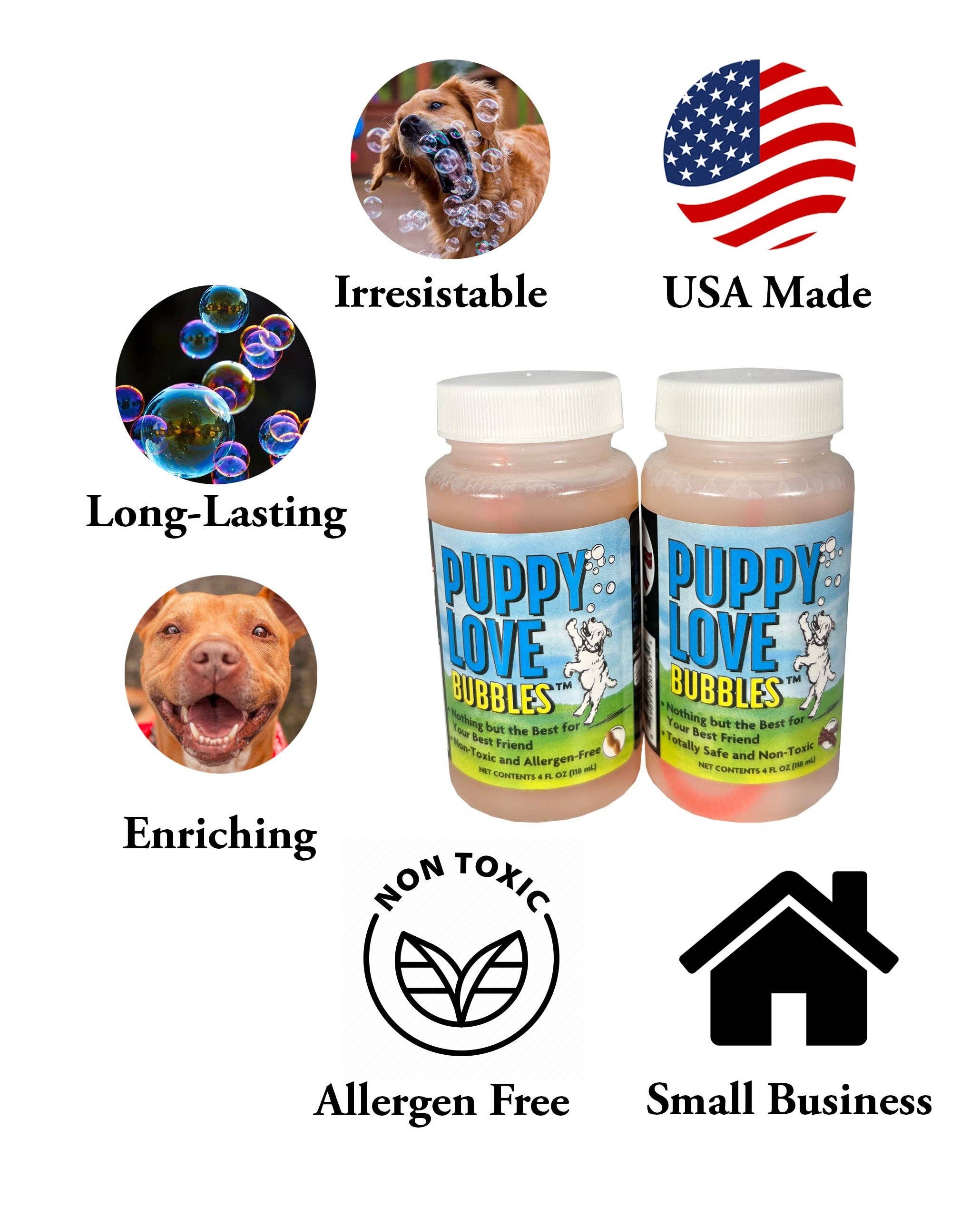 Atomic Bubbles - Wholesale Pet Toy - Dog - Puppy Love - Calming Bubbles - Lavender Scent - Single Bottle4